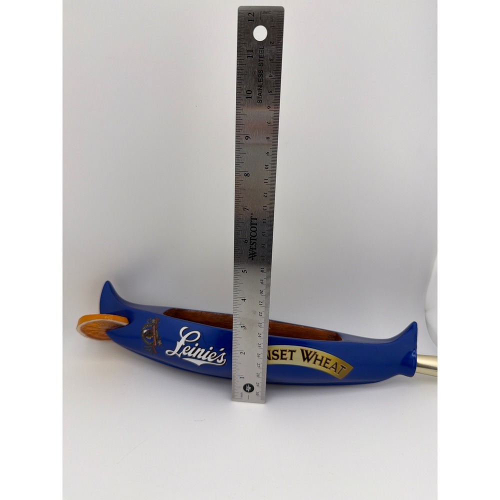 Leinenkugel's Sunset Wheat Beer Tap Handle Blue Canoe Orange Slice - Picture 5 of 6